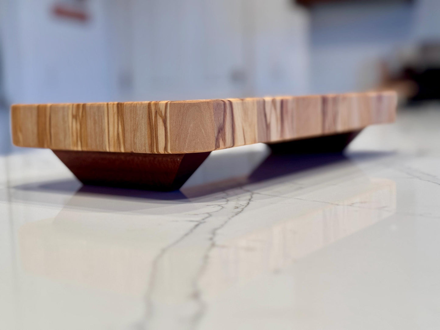 Elevated Charcuterie Board/Display Tray - Olive wood - End Grain