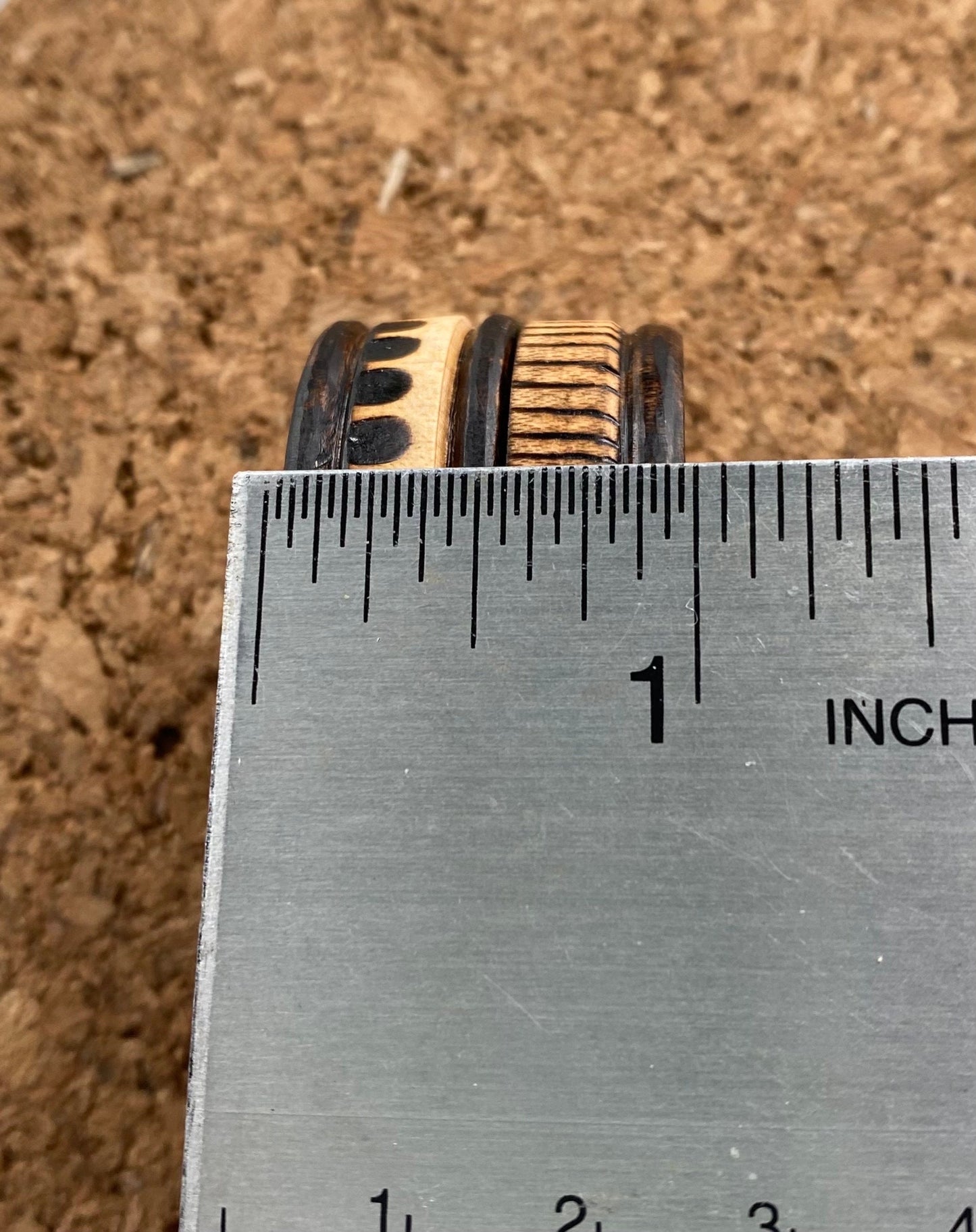 Engagement Ring Box - pyrography (woodburning) floral design - hand drawn