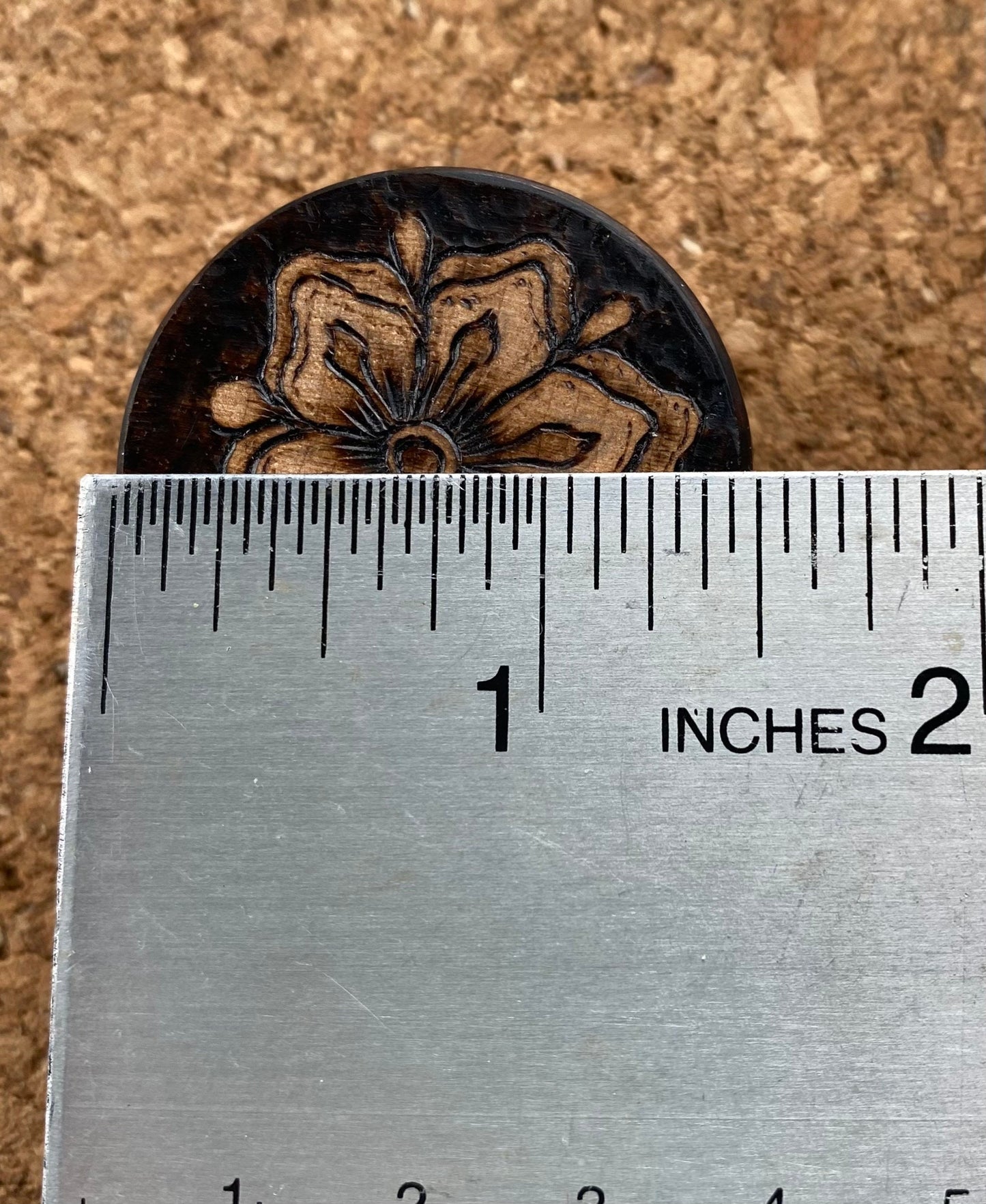 Engagement Ring Box - pyrography (woodburning) floral design - hand drawn