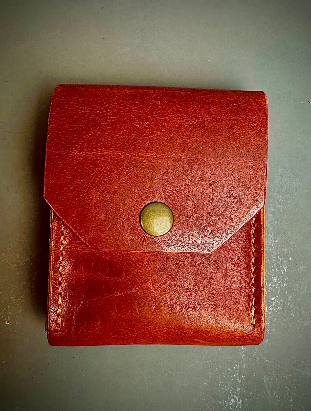 Handmade Leather Playing Card Holder / Case - Hand-Stitched - various colors - includes deck of cards