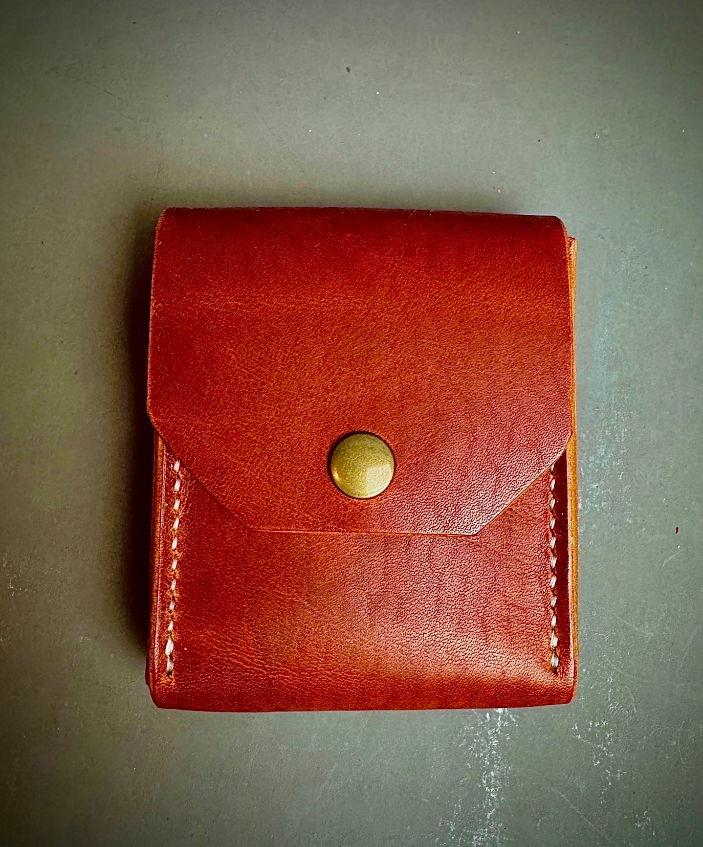 Handmade Leather Playing Card Holder / Case - Hand-Stitched - various colors - includes deck of cards