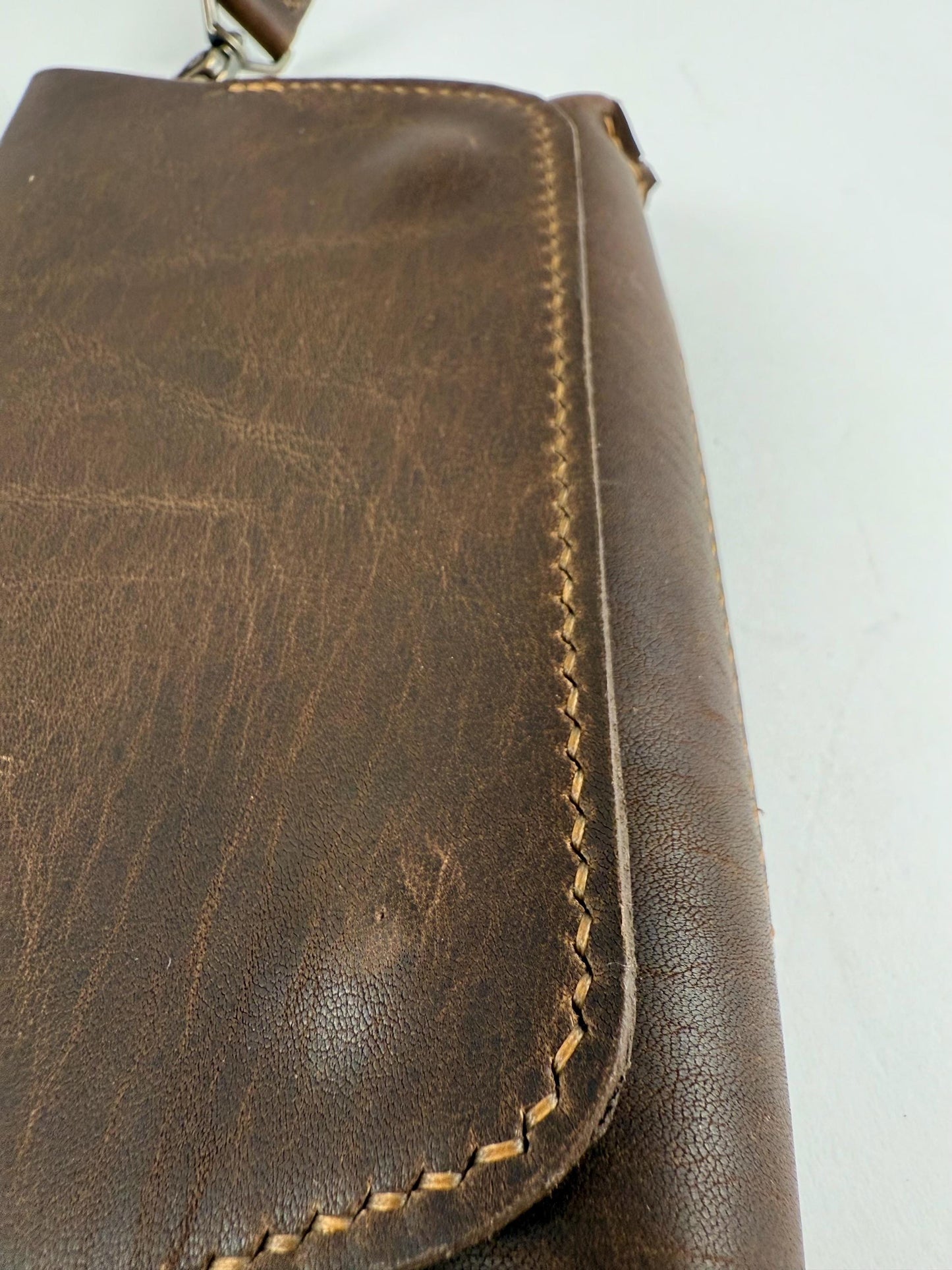 Handmade Petite Leather Crossbody Bag / Sling Bag - Horween Leather - Hand-Stitched