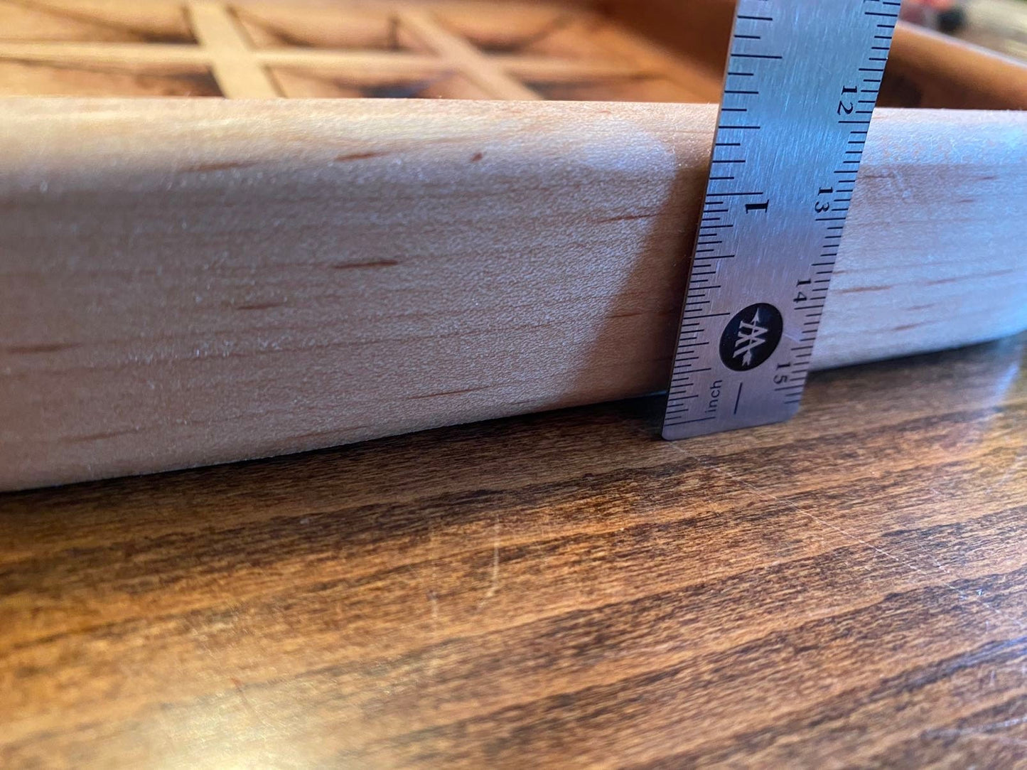 Handmade Keepsake/Valet Tray - 3D Squares Design - Woodburned (Pyrography)