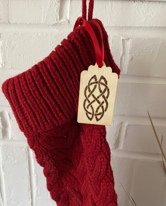 PERSONALIZED Gift Tags or Stocking Tags - Woodburned - Drawn by Hand (no lasers!)