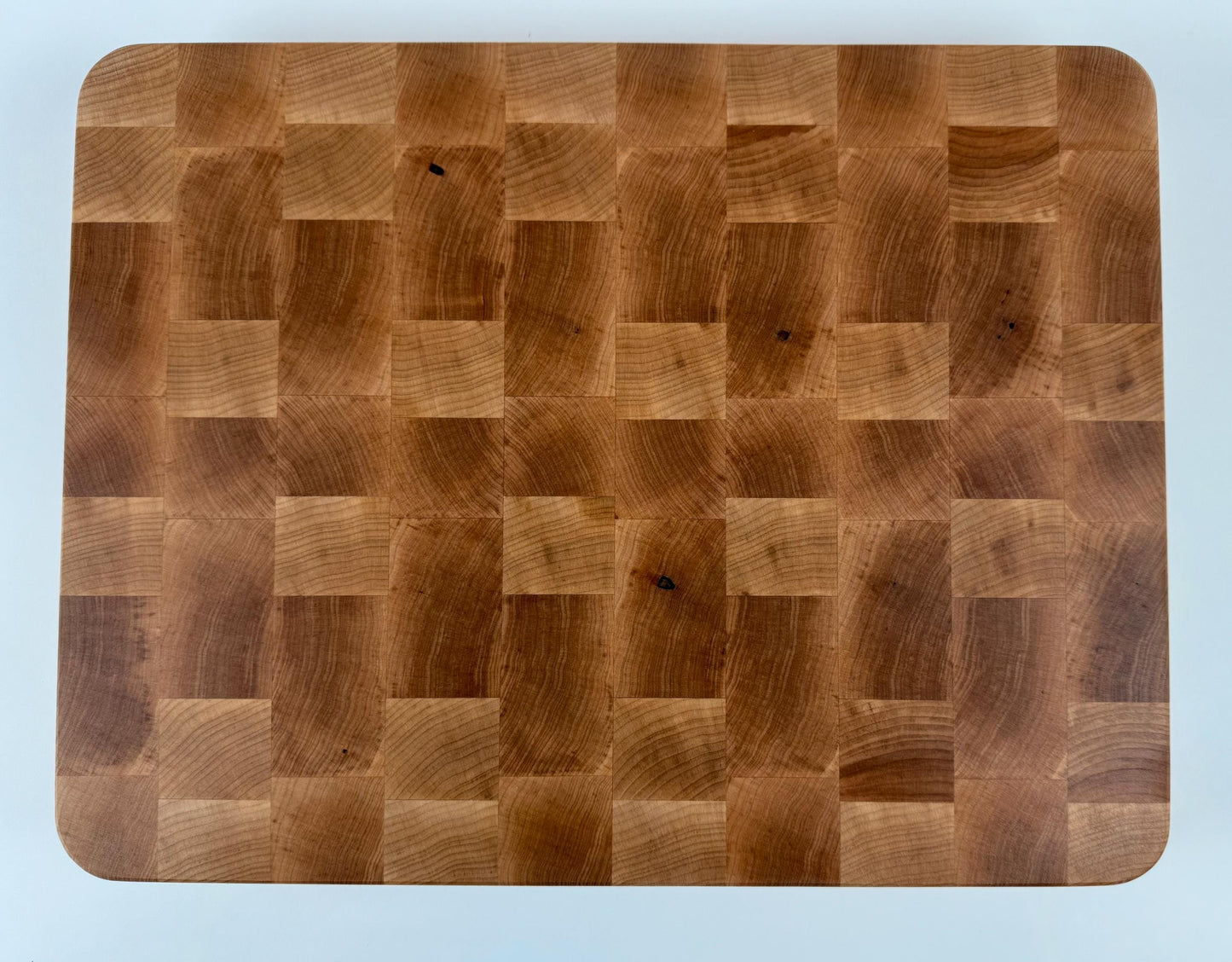 Handmade End-grain Cutting Board, Solid Maple, 1.75-inch Thick, Heavy Duty, built-in handles