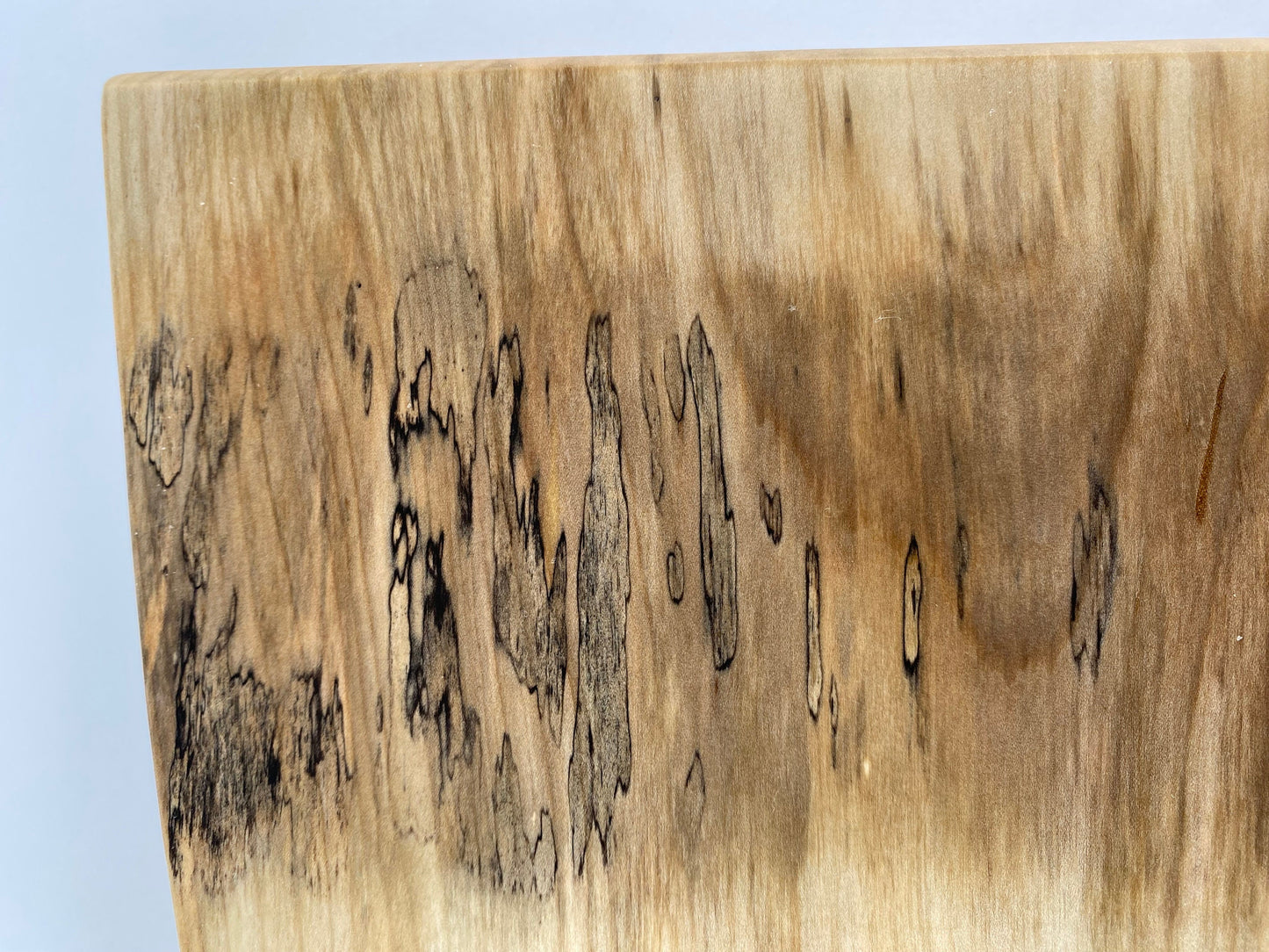 Elevated Serving/Display Tray - Silver Maple wood - double live edge (locally sourced wood)