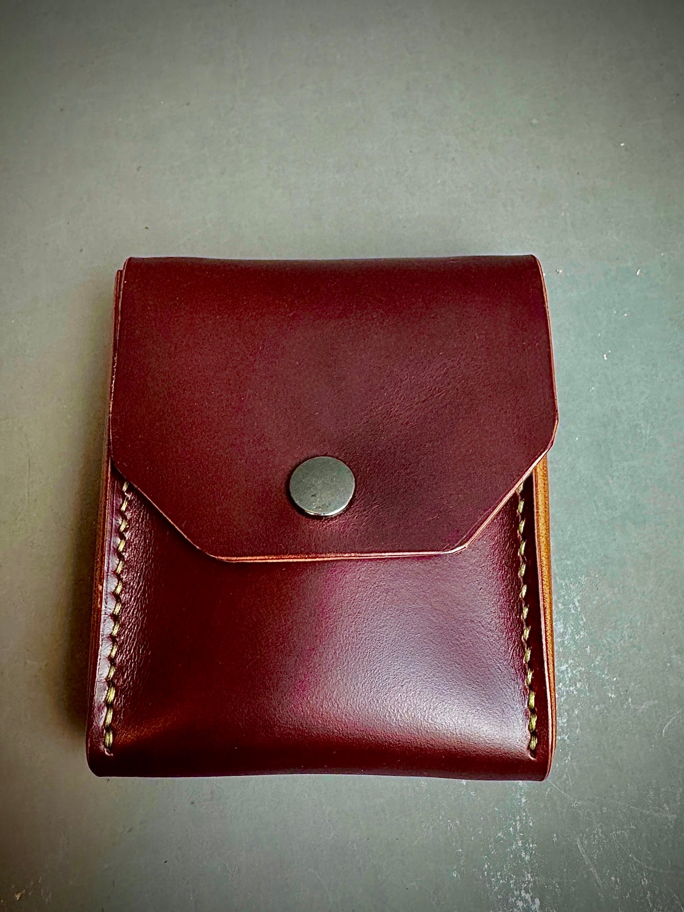 Handmade Leather Playing Card Holder / Case - Hand-Stitched - various colors - includes deck of cards