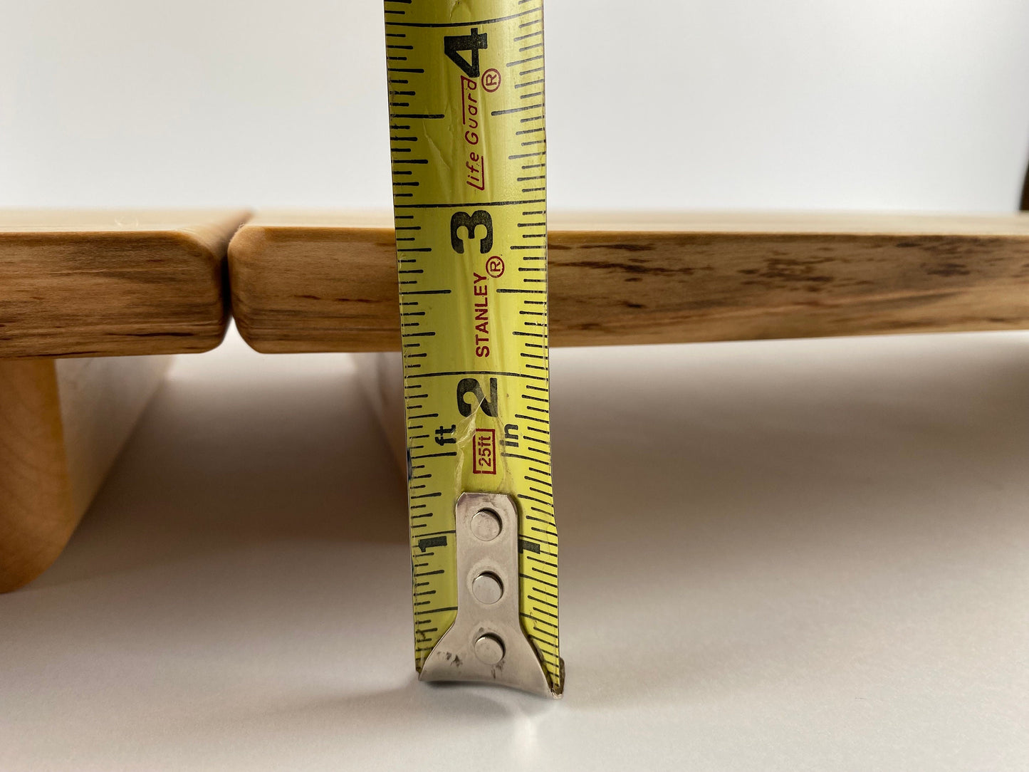 2-Piece Elevated Serving/Display Trays, Silver Maple with double live edge (locally sourced wood) - set B