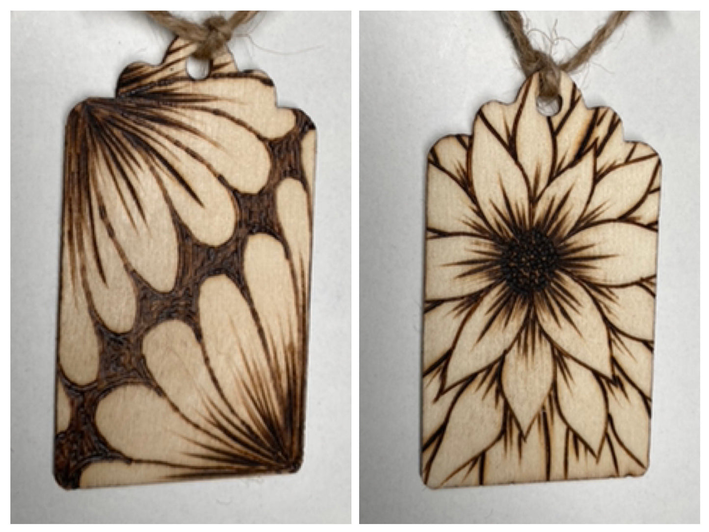 Gift Tags - Woodburned - Drawn by Hand (no lasers!) - set of 6
