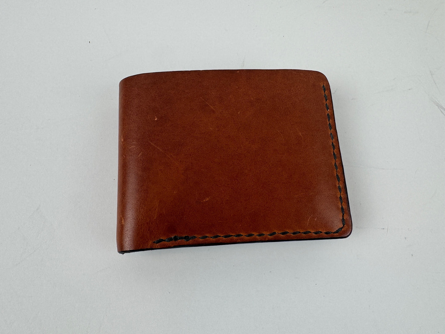 Bi-fold Wallet with coin pouch - Horween English Tan leather