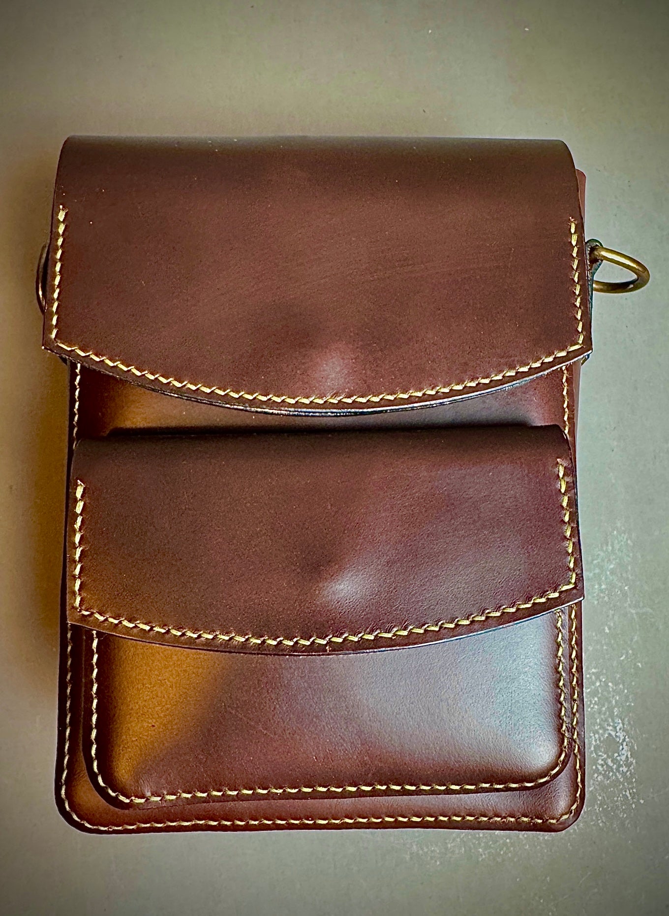 Multi-Pocket crossbody bag - Horween leather