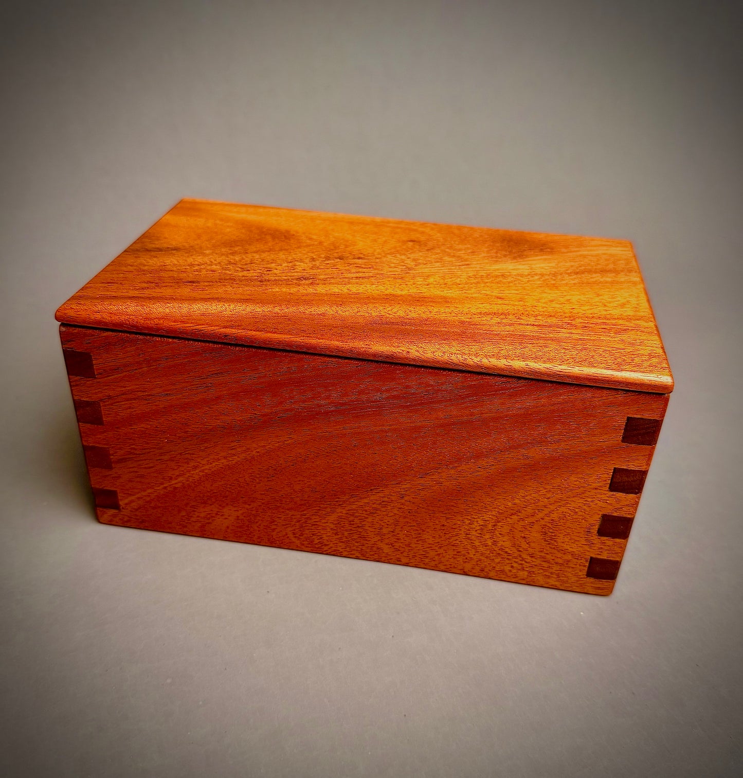 Handcrafted Mahogany Keepsake Box - with Box Joints
