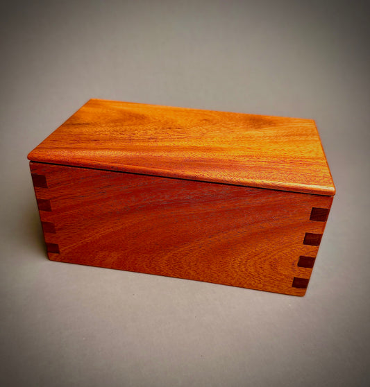 Handcrafted Mahogany Keepsake Box - with Box Joints