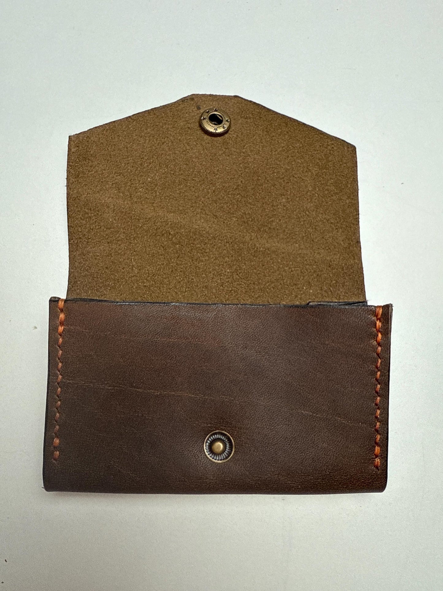 Handmade Leather Coin Pouch and Card Holder - Horween Leather - Hand stitched