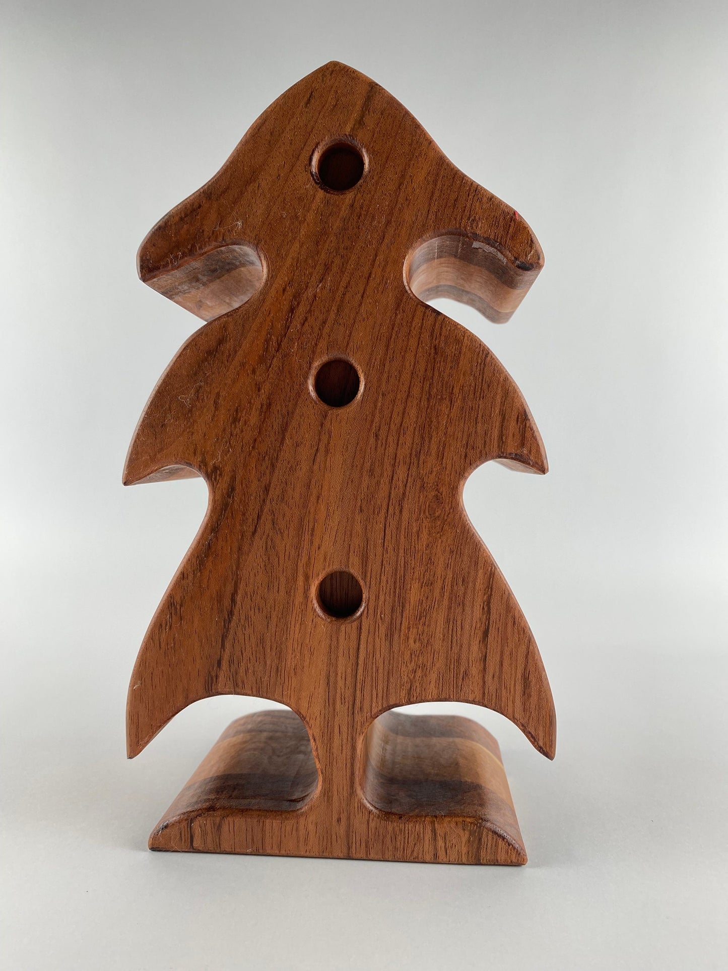 Tree-shaped Keepsake Box - 3 drawers - Jatoba and Cherry woods - Green Flocking inside drawers - bandsaw box