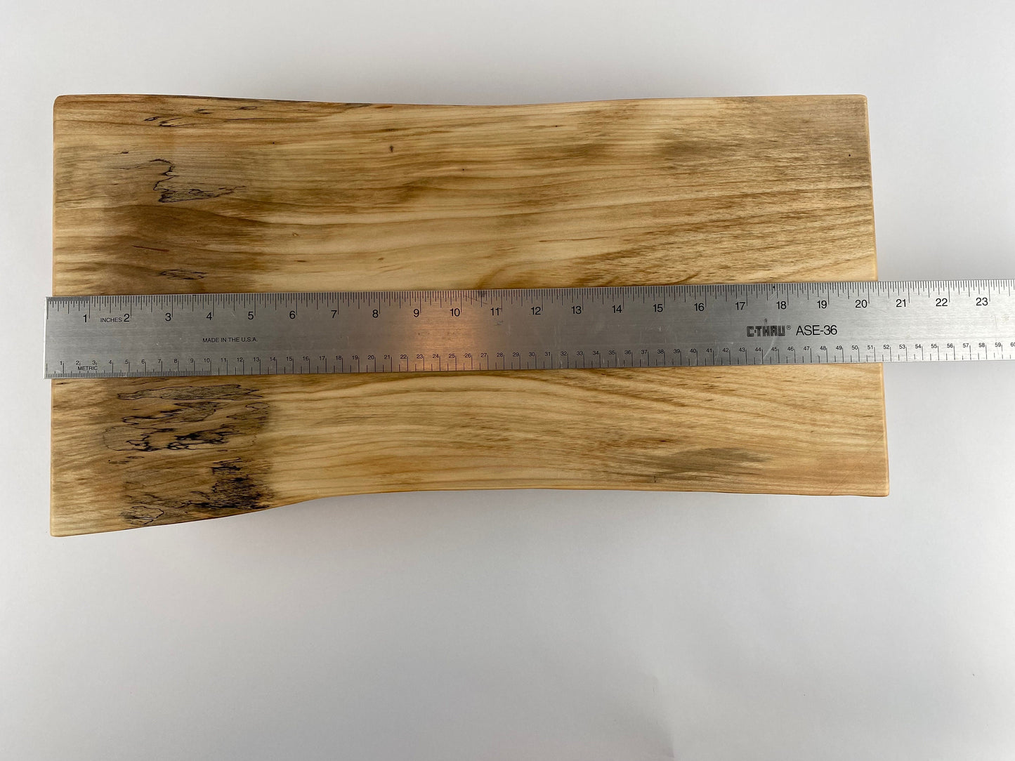 Elevated Serving/Display Tray - Silver Maple wood - double live edge (locally sourced wood)
