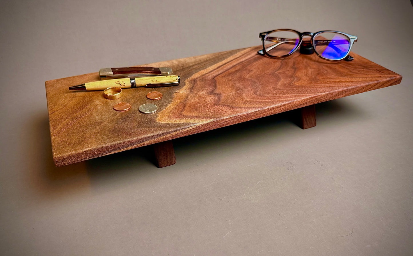 Walnut elevated serving tray / display tray / charcuterie board