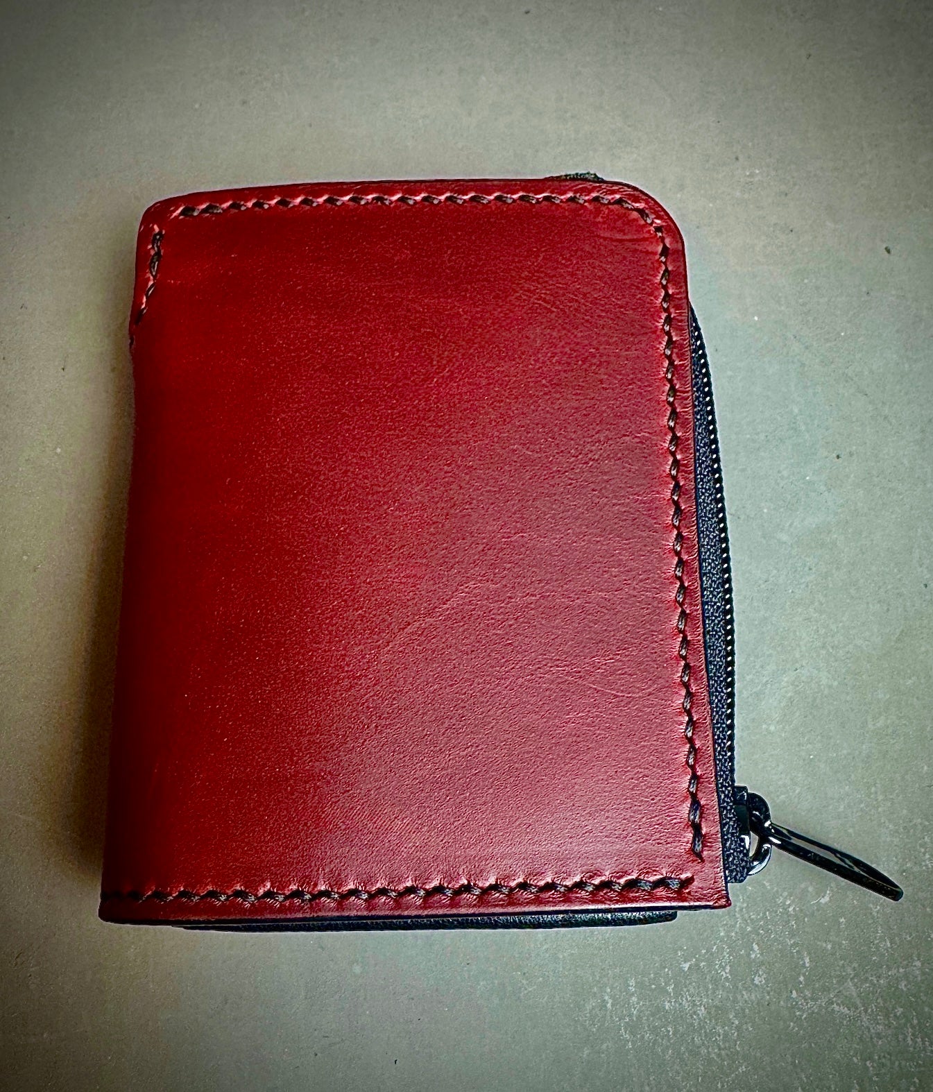 Zippered Wallet - Horween ChromExcel Red