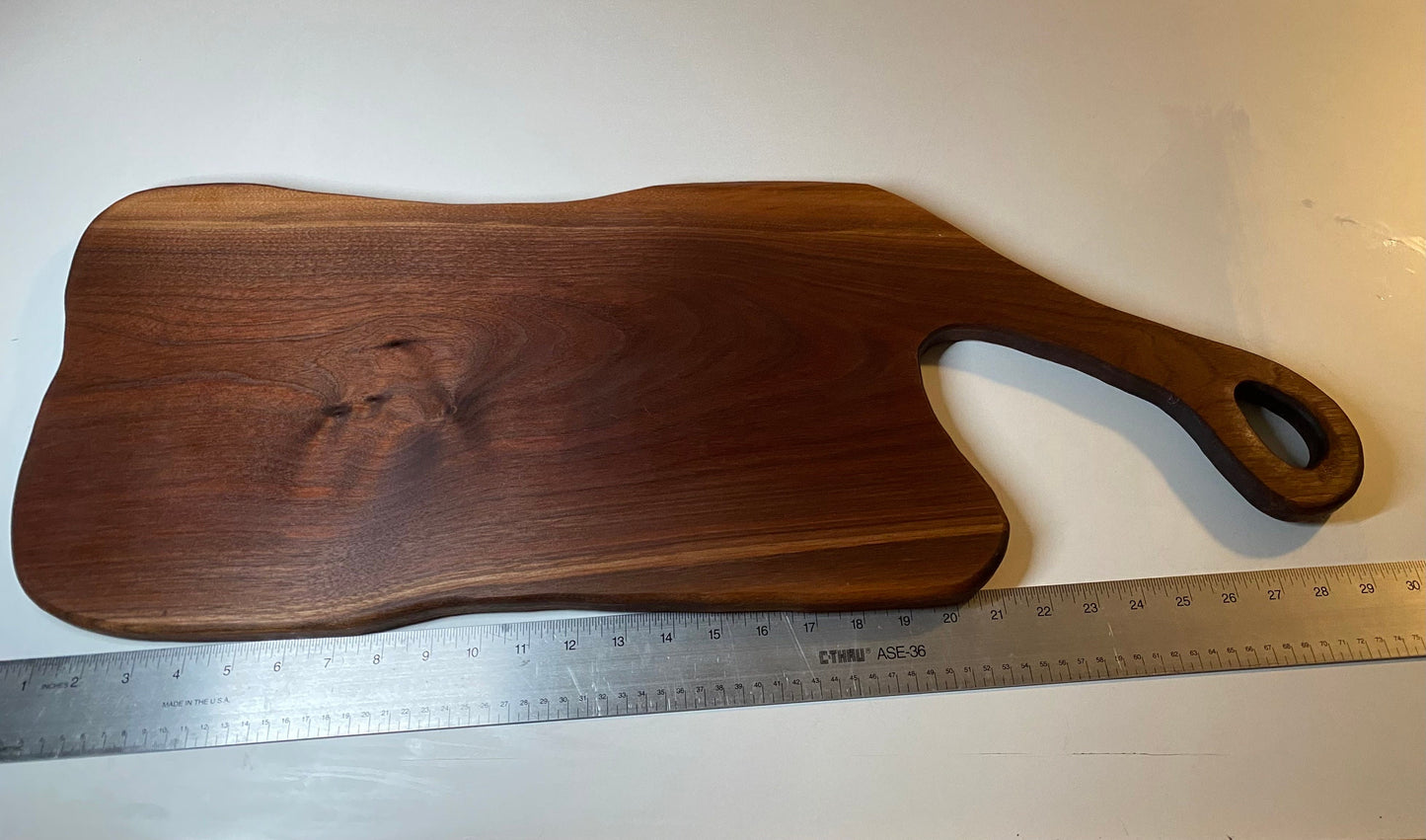 Large Walnut Charcuterie Board - Freeform organic shape - single source - handmade