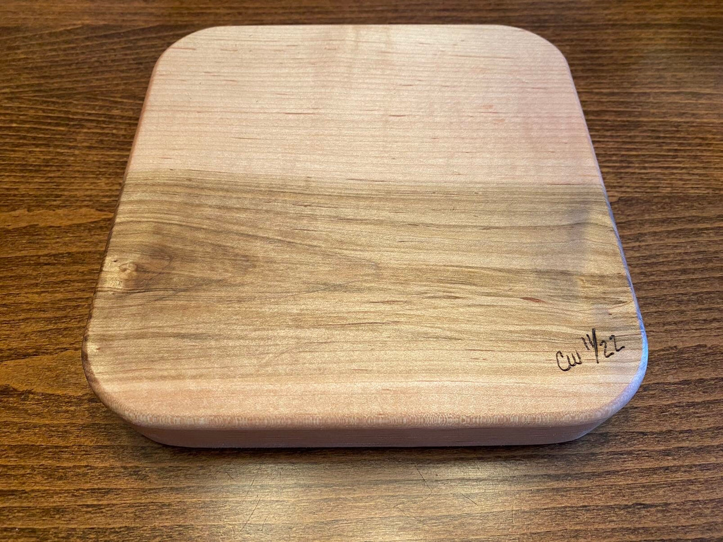 Handmade Keepsake/Valet Tray - 3D Squares Design - Woodburned (Pyrography)