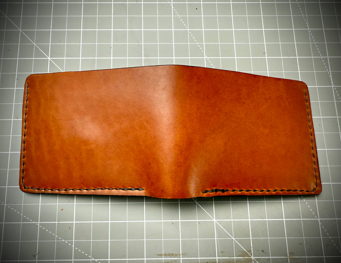 Bi-fold Wallet with coin pouch - Horween English Tan leather