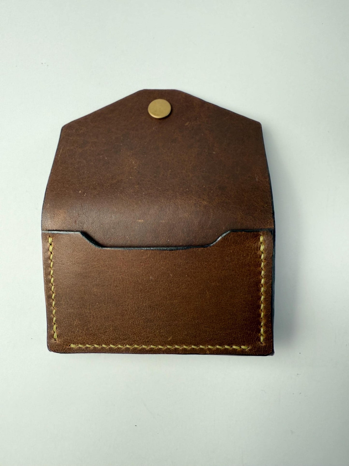 Handmade Leather Coin Pouch and Card Holder - Horween Leather - Hand stitched