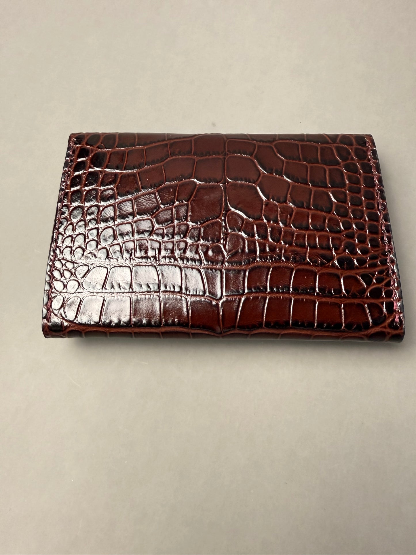 Oversized Leather Wallet - with zippered removable pouch