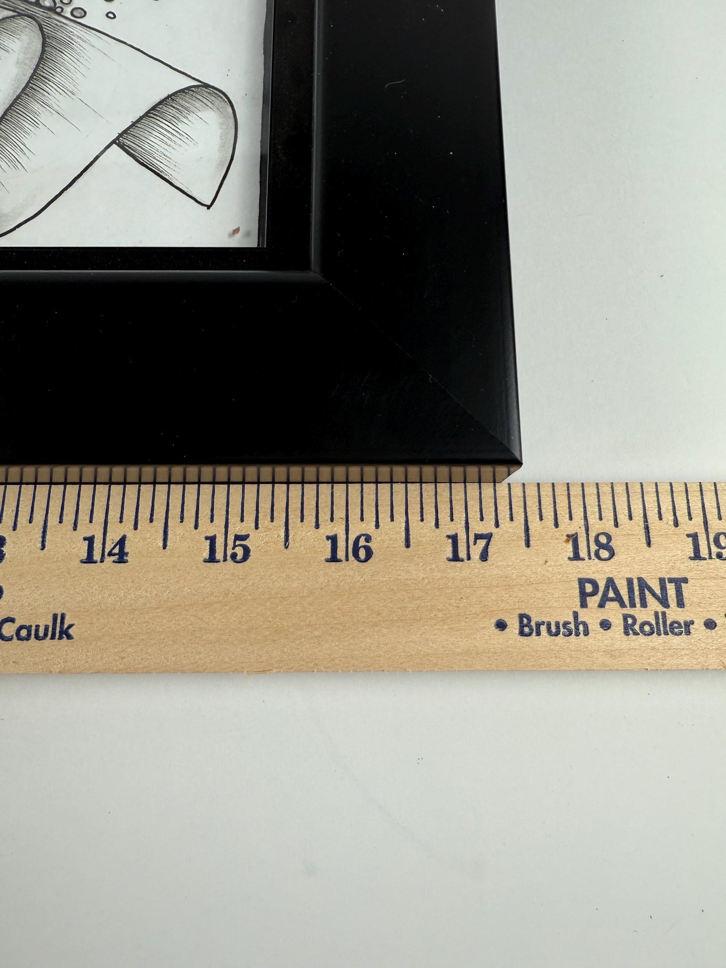 Original Ink Art Drawing - "Floral Sun" - Zentangle Style in Frame