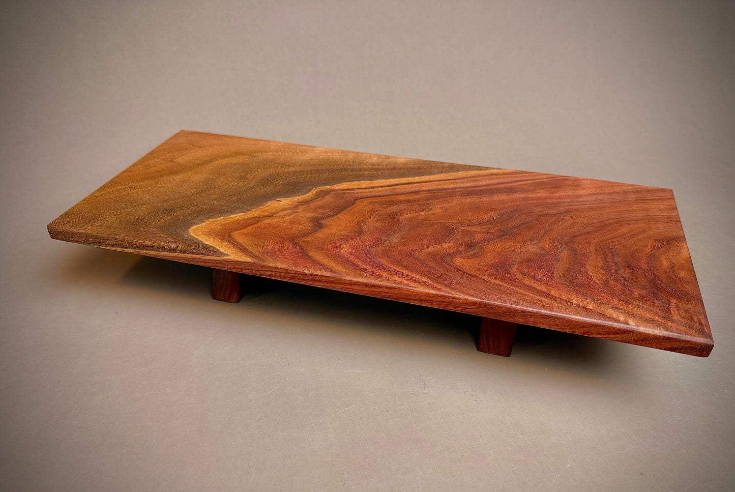 Walnut elevated serving tray / display tray / charcuterie board