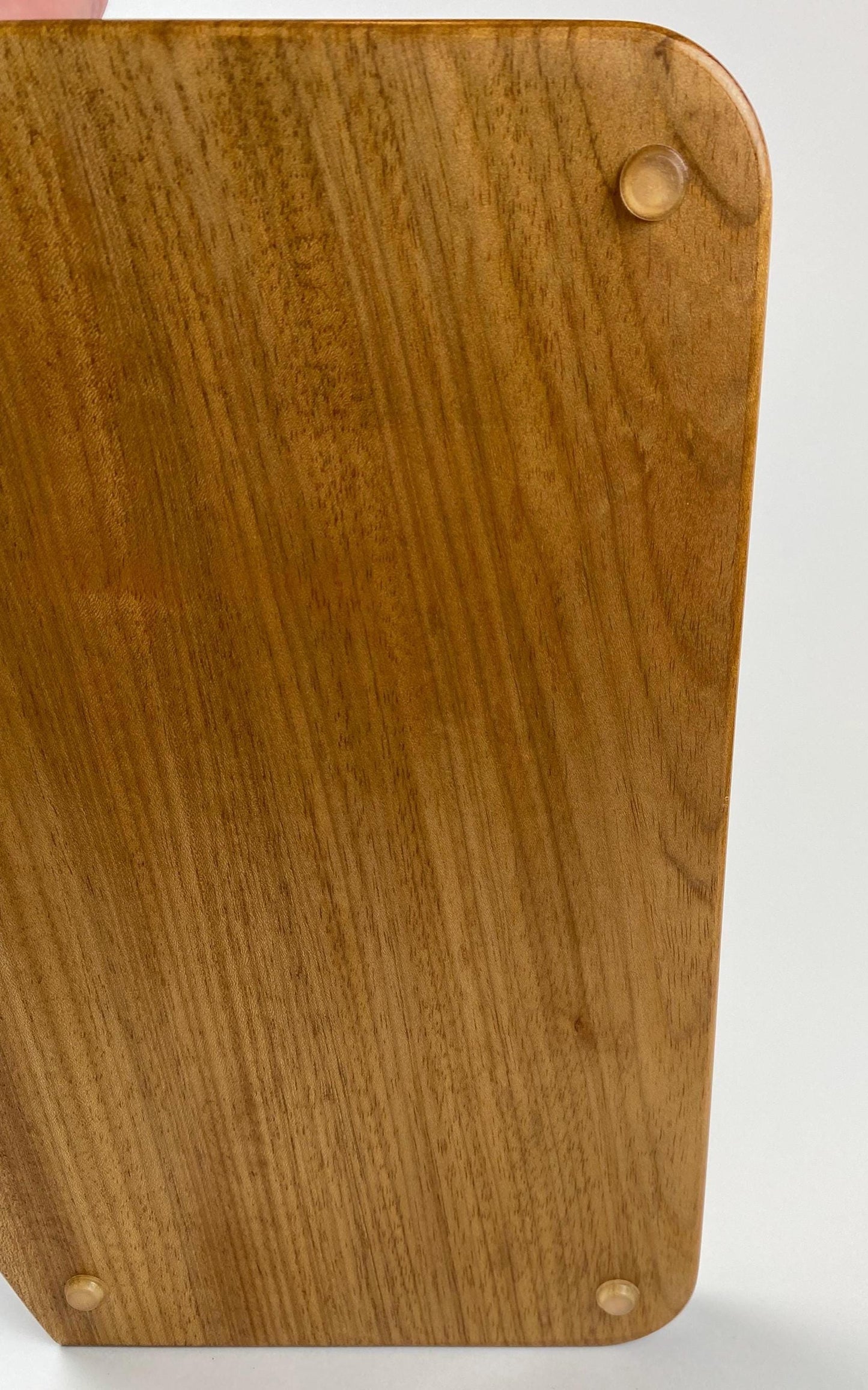 Handmade Record Display - Brazilian Oak with Brass Rods - Wooden Vinyl Album Display