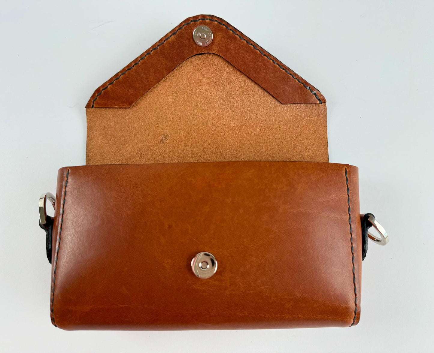 Handmade Petite Leather Crossbody Bag and matching Coin Purse - English Tan Horween Leather - Hand-Stitched