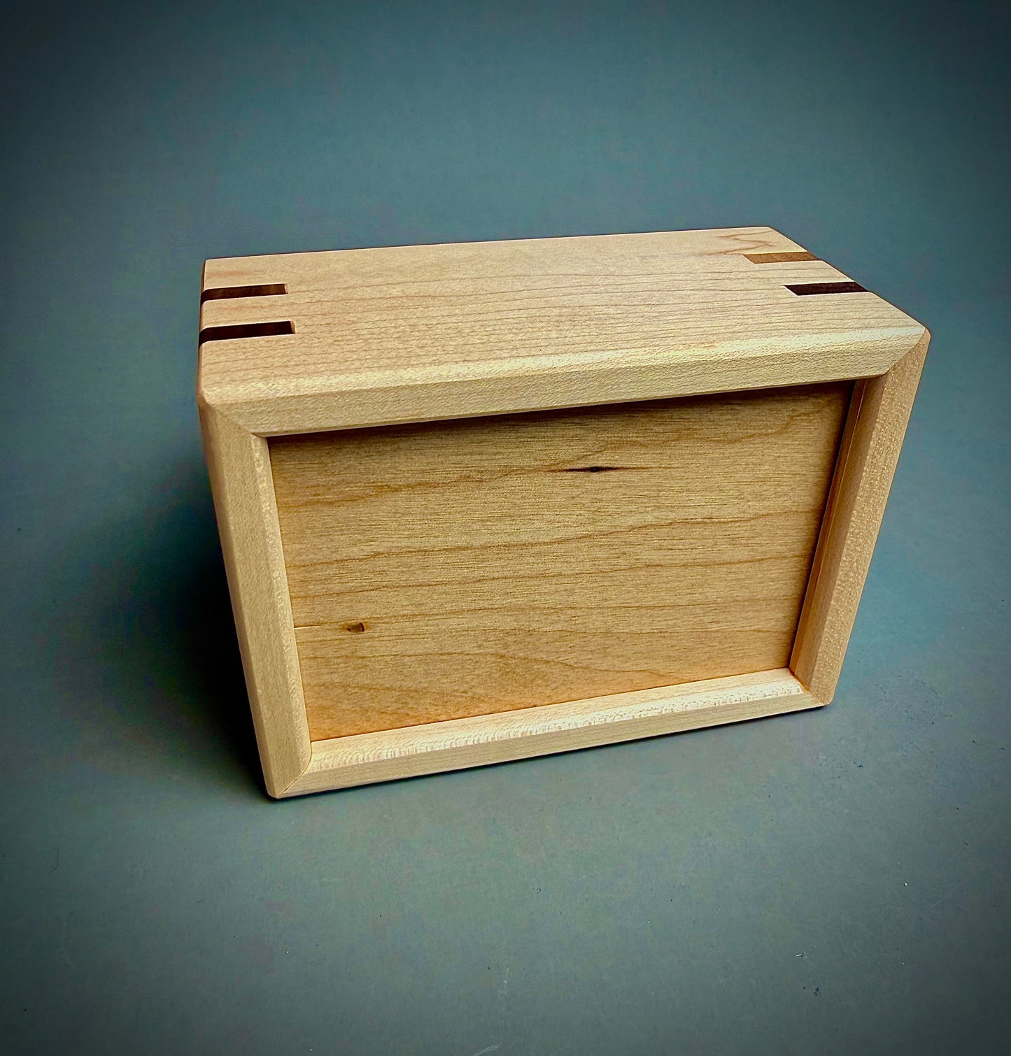 Handmade Maple Wood Coasters - Set of 4 - with maple and walnut storage box