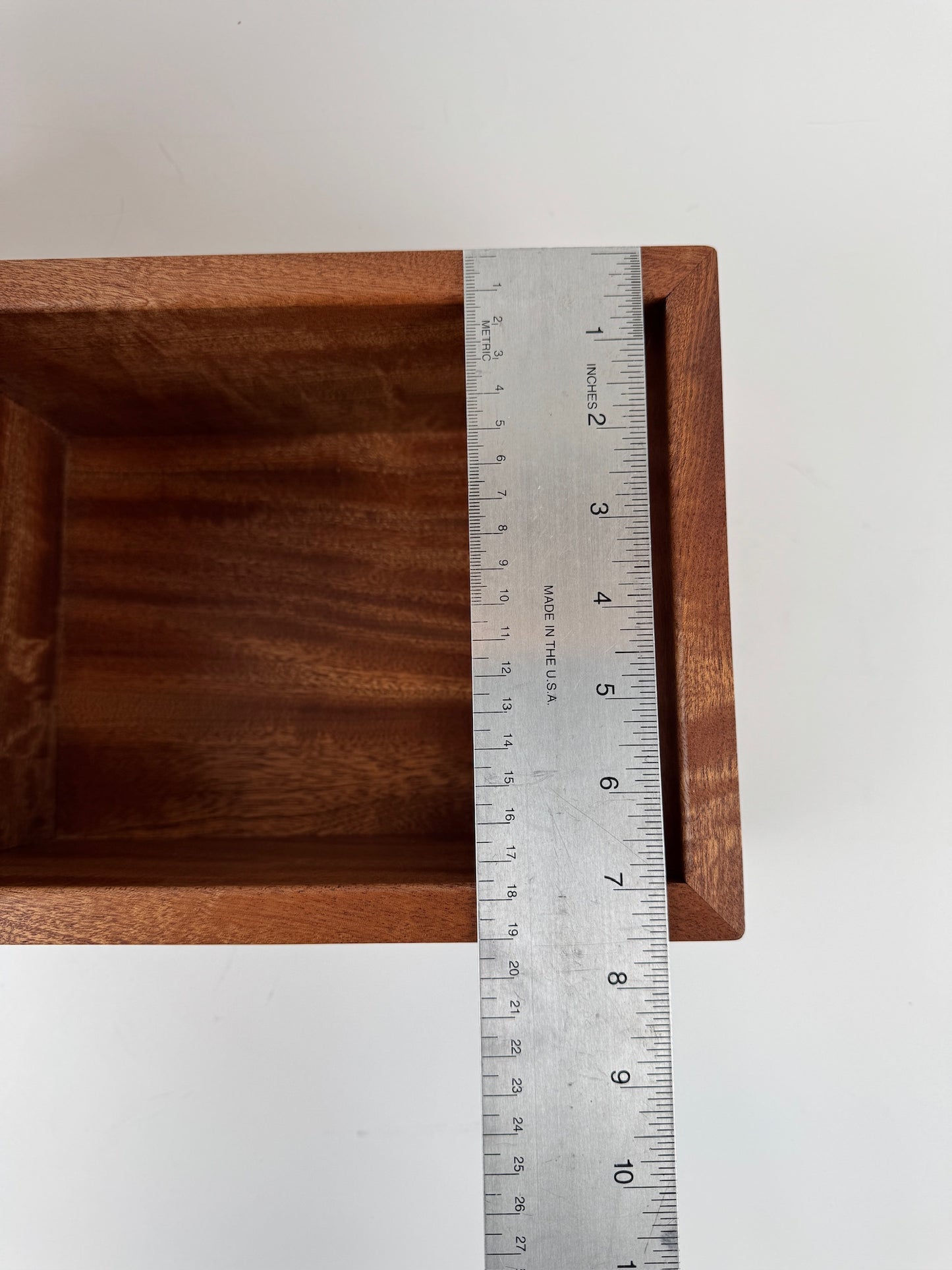 Handcrafted Sapele Keepsake Box with African Blackwood Splines