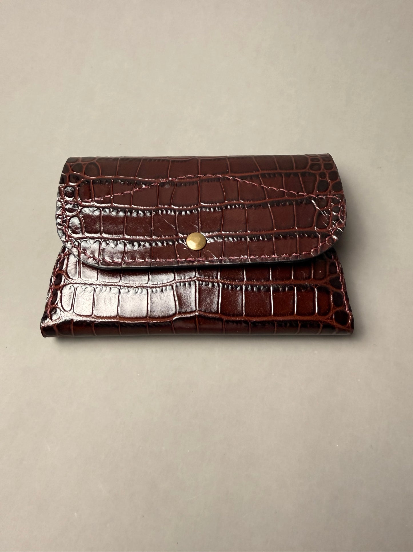 Oversized Leather Wallet - with zippered removable pouch
