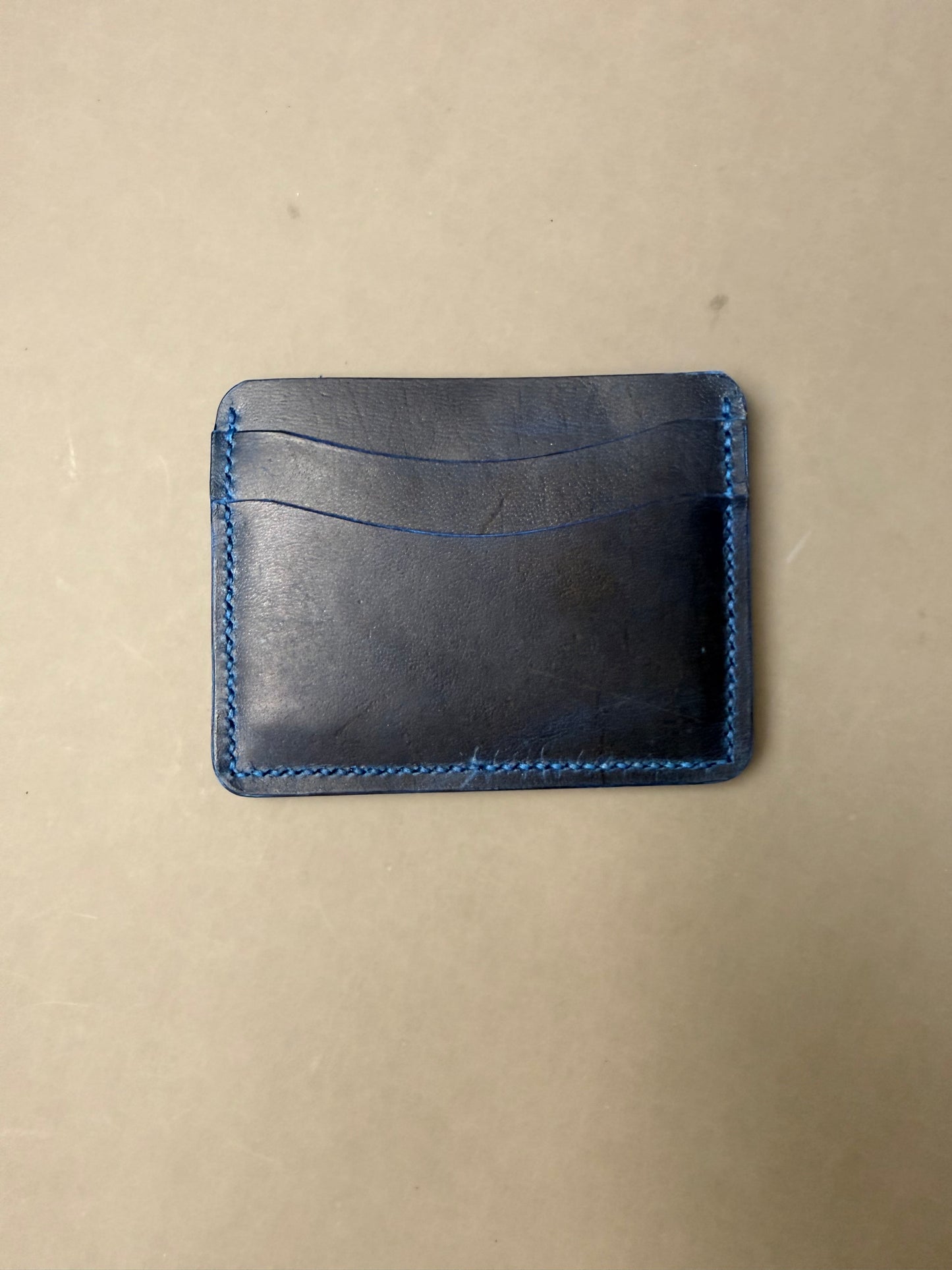 Handmade Minimalist Leather Wallet, Hand Stitched