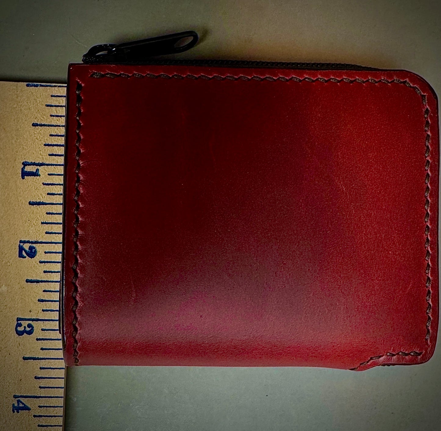Zippered Wallet - Horween ChromExcel Red