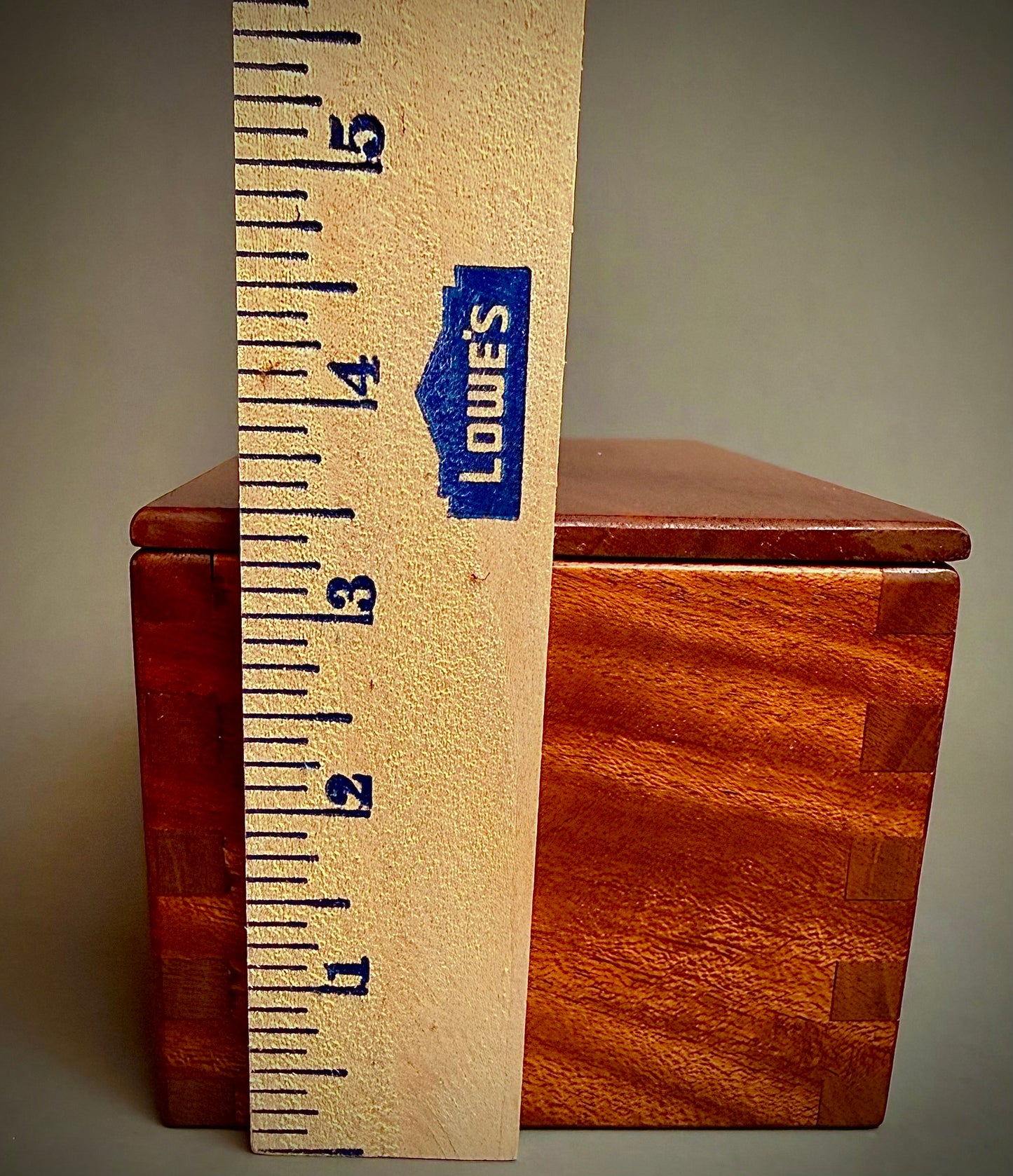 Handcrafted Mahogany Keepsake Box - with Box Joints