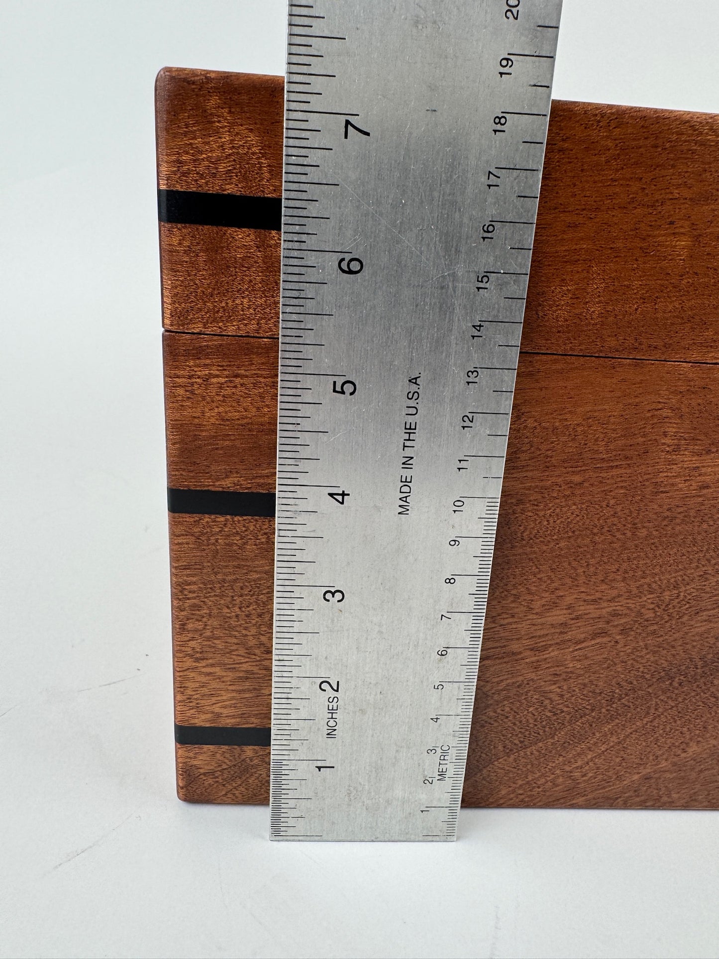 Handcrafted Sapele Keepsake Box with African Blackwood Splines