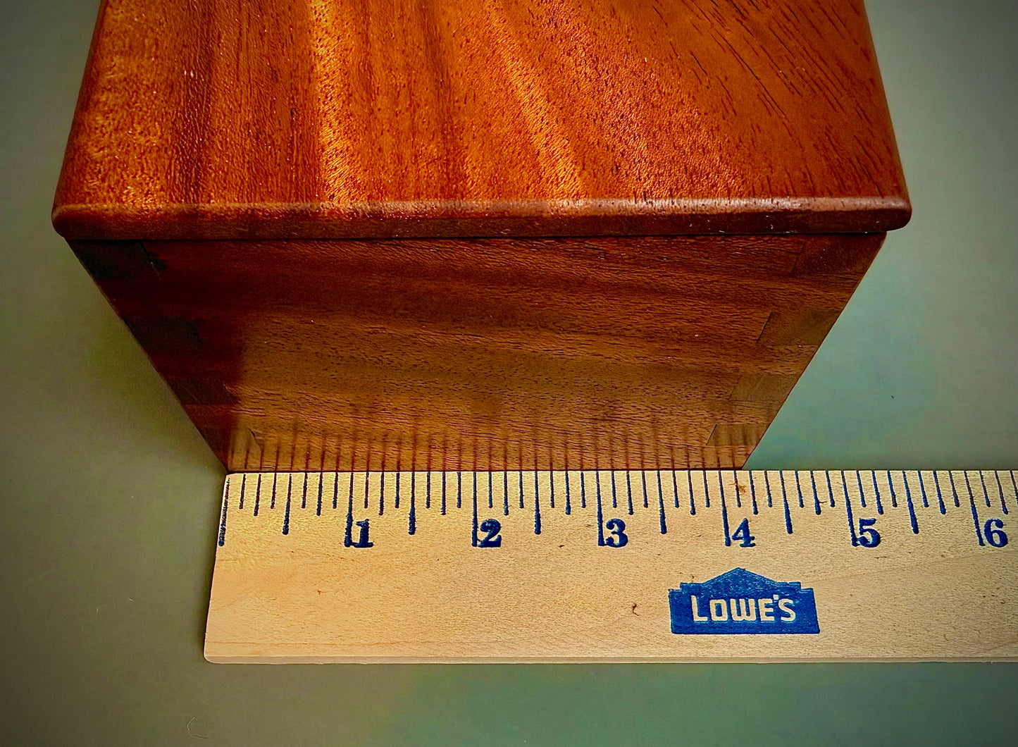 Handcrafted Mahogany Keepsake Box - with Box Joints