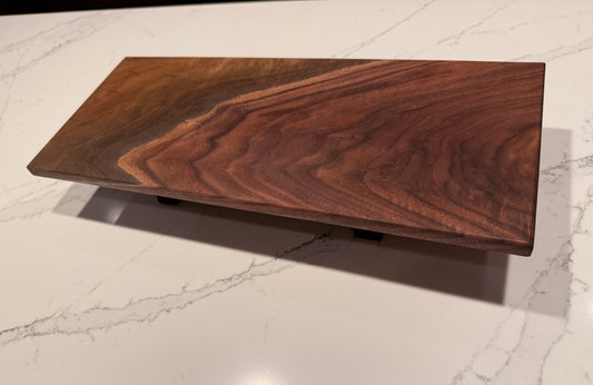 Walnut elevated serving tray / display tray / charcuterie board