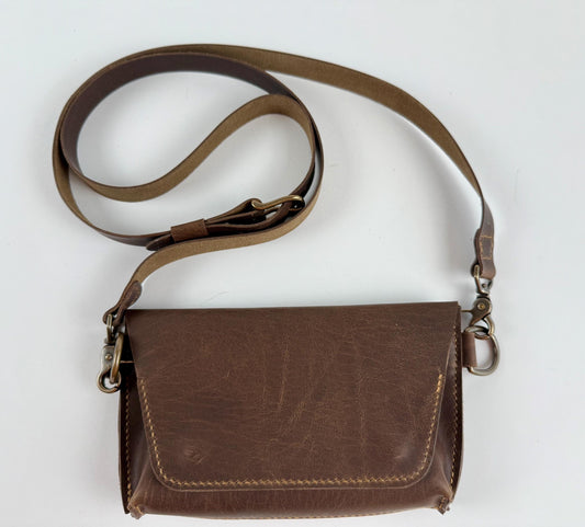 Handmade Petite Leather Crossbody Bag / Sling Bag - Horween Leather - Hand-Stitched