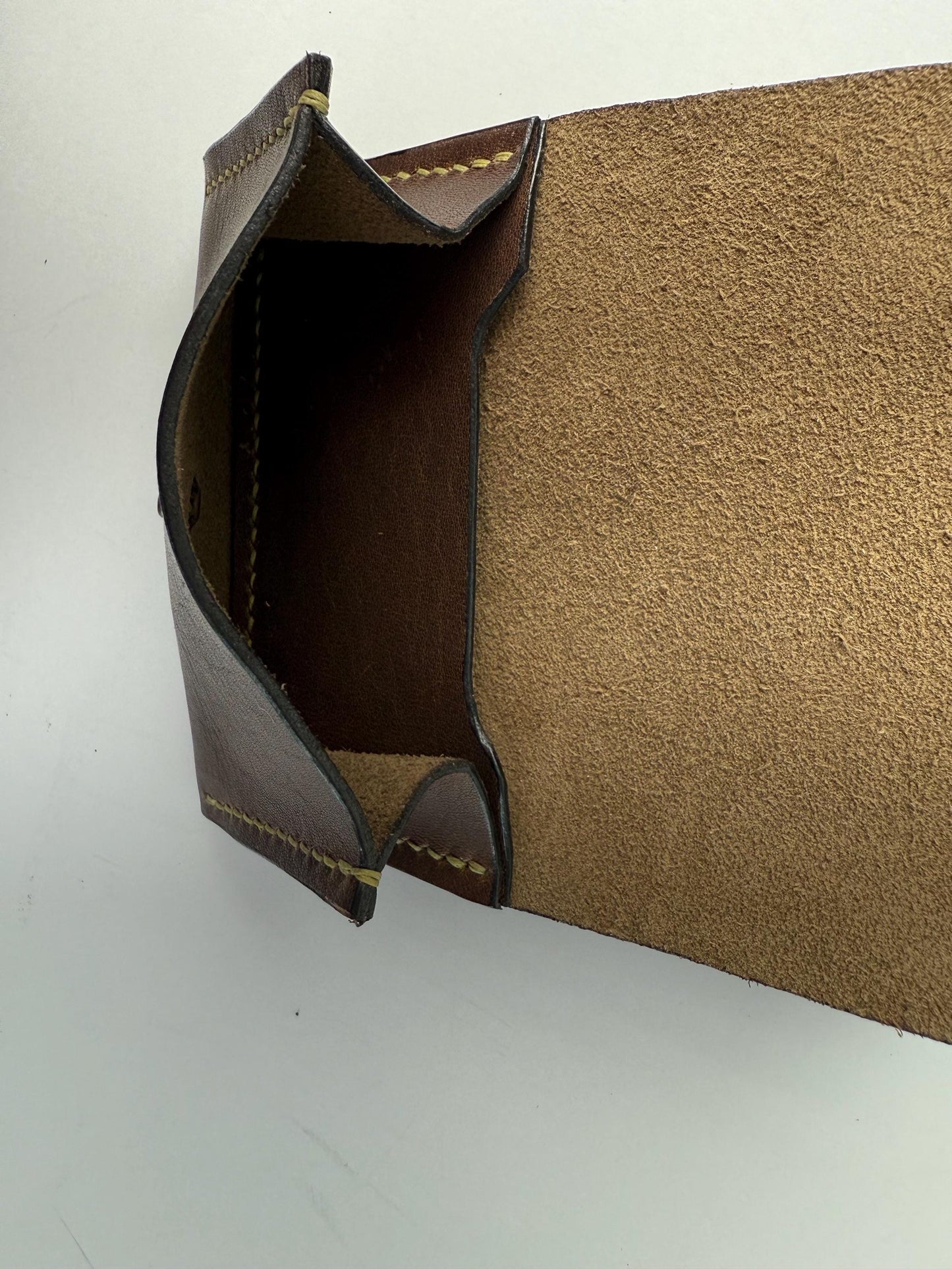 Handmade Leather Coin Pouch and Card Holder - Horween Leather - Hand stitched