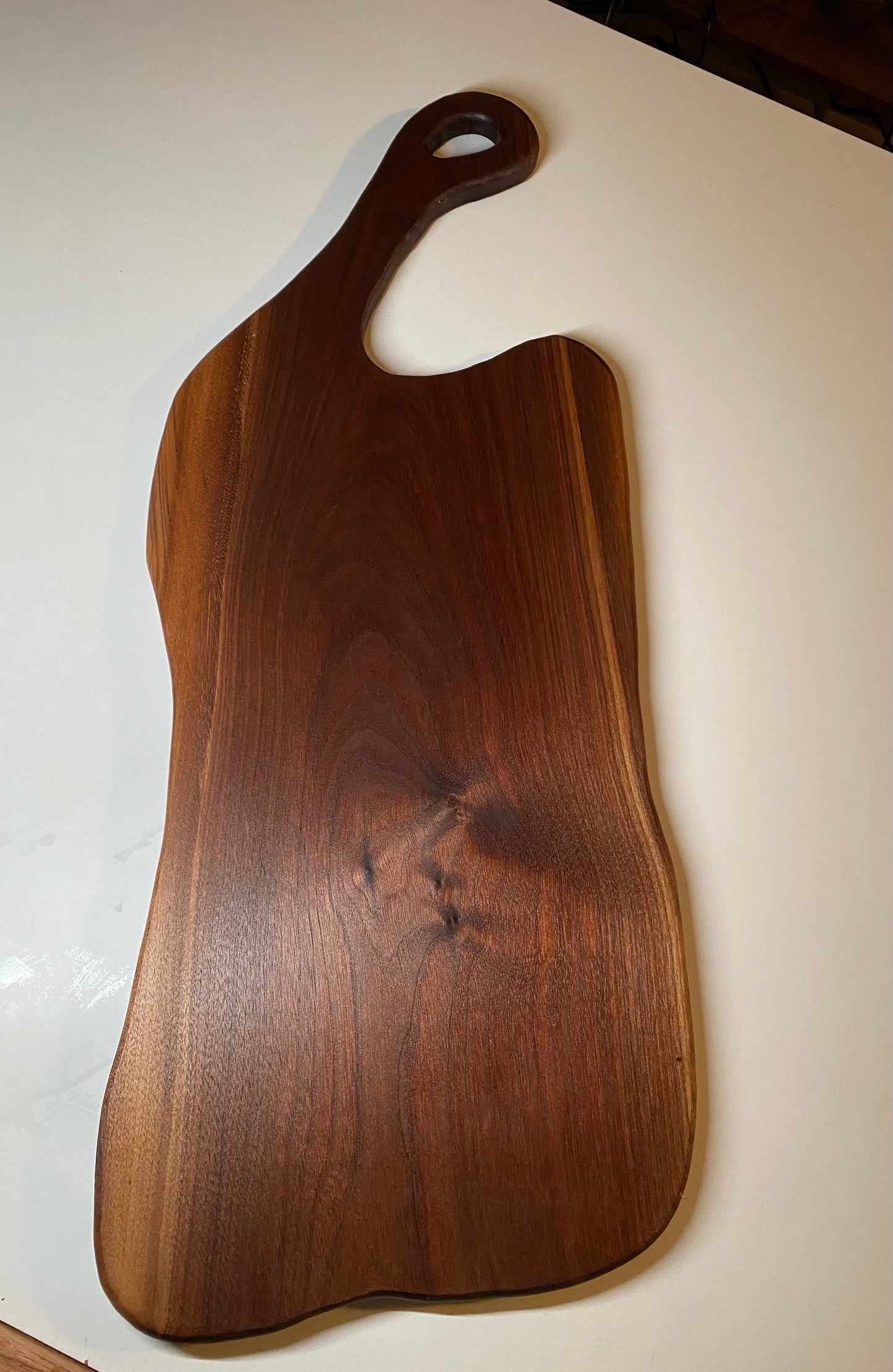 Large Walnut Charcuterie Board - Freeform organic shape - single source - handmade