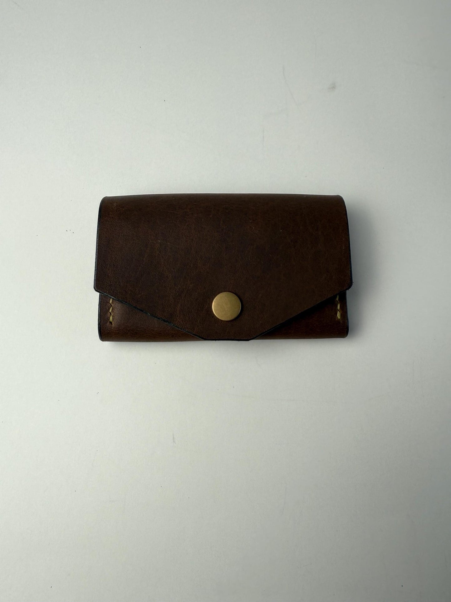 Handmade Leather Coin Pouch and Card Holder - Horween Leather - Hand stitched