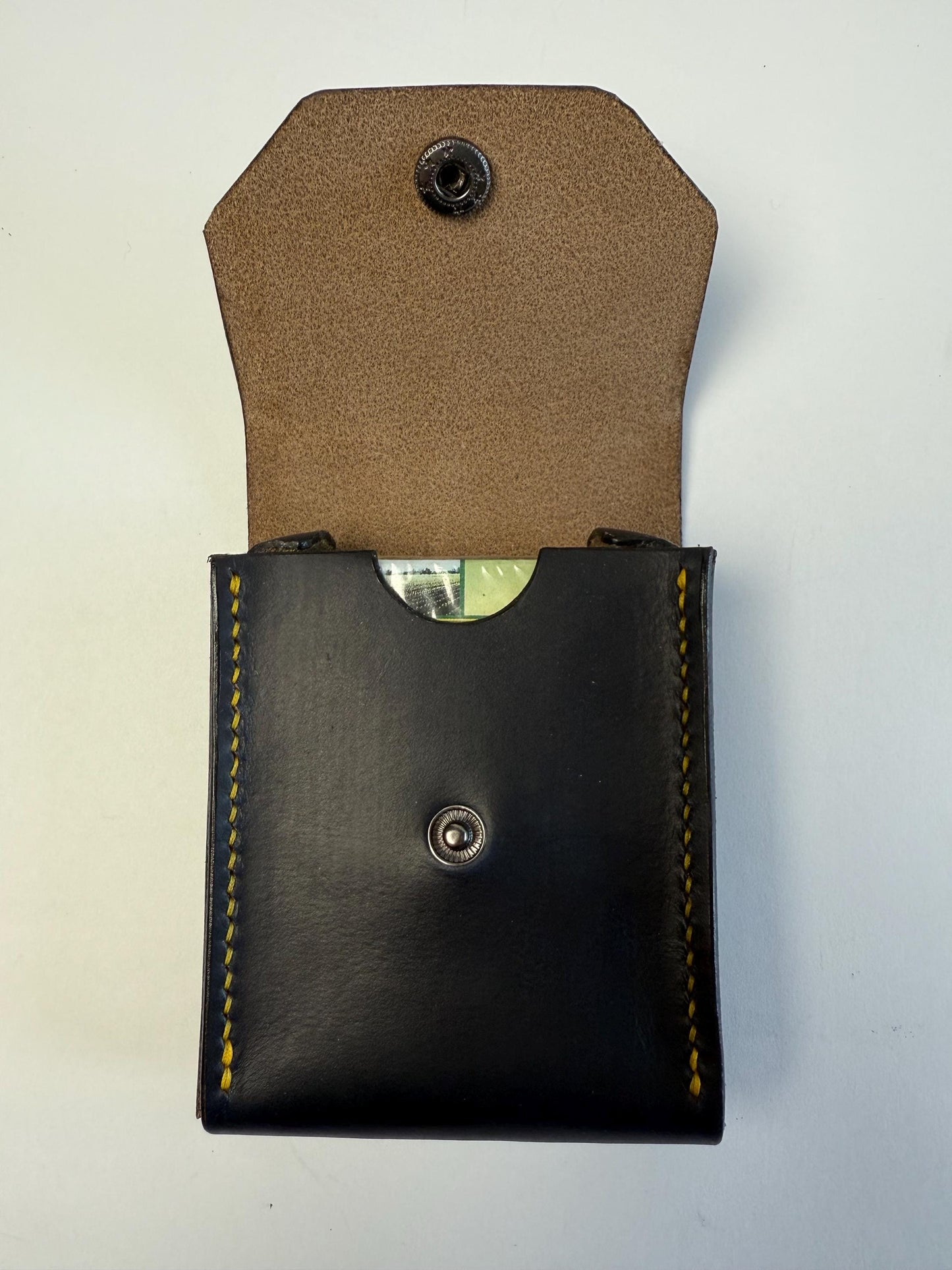 Handmade Leather Playing Card Holder / Case - Hand-Stitched - various colors - includes deck of cards