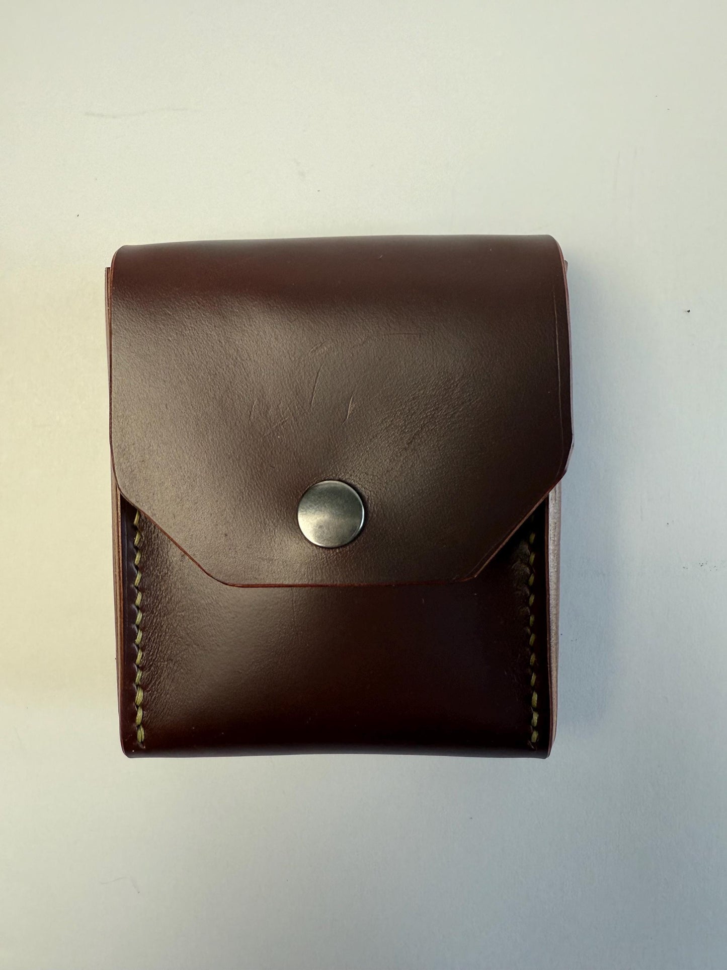 Handmade Leather Playing Card Holder / Case - Hand-Stitched - various colors - includes deck of cards