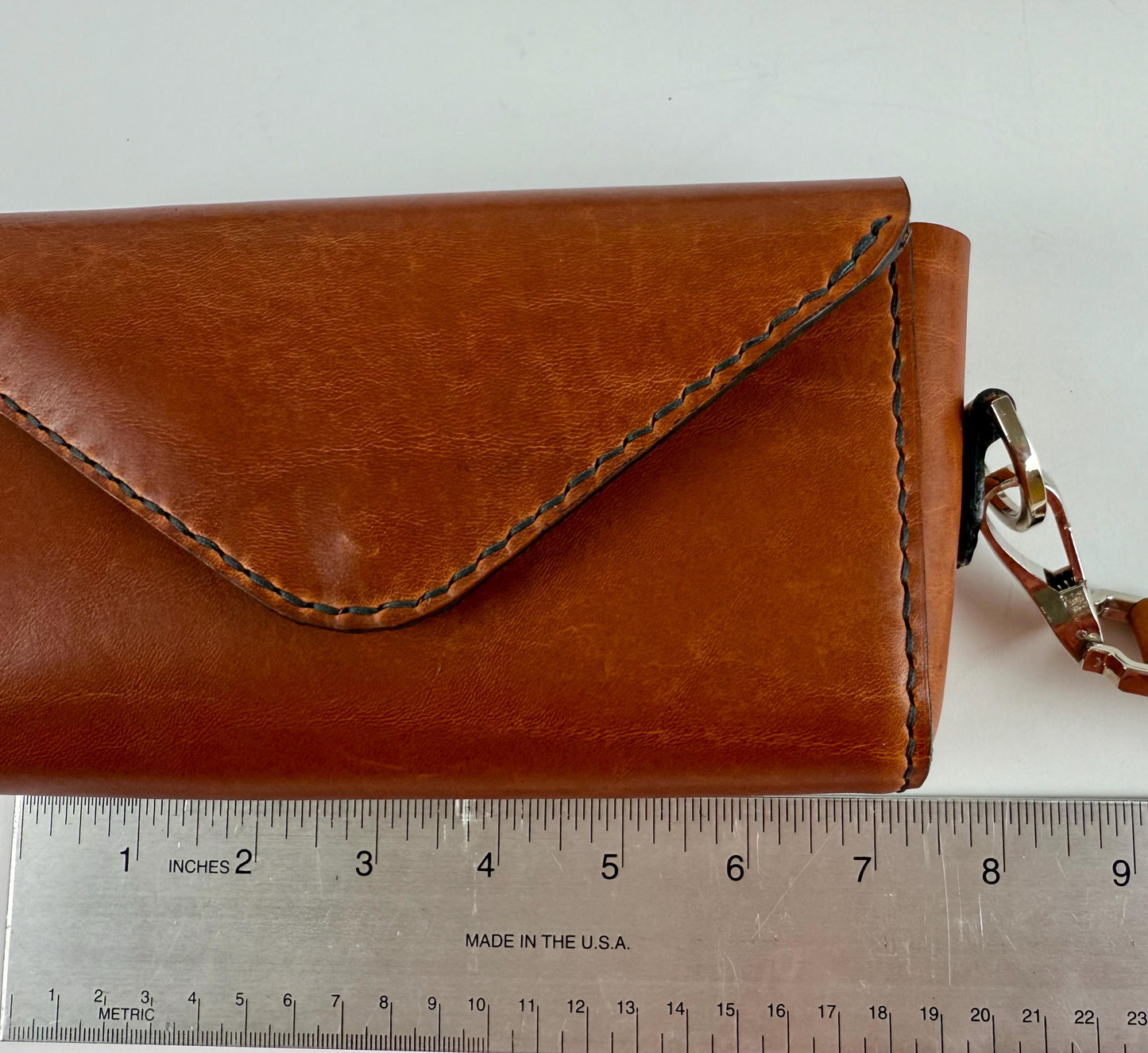 Handmade Petite Leather Crossbody Bag and matching Coin Purse - English Tan Horween Leather - Hand-Stitched