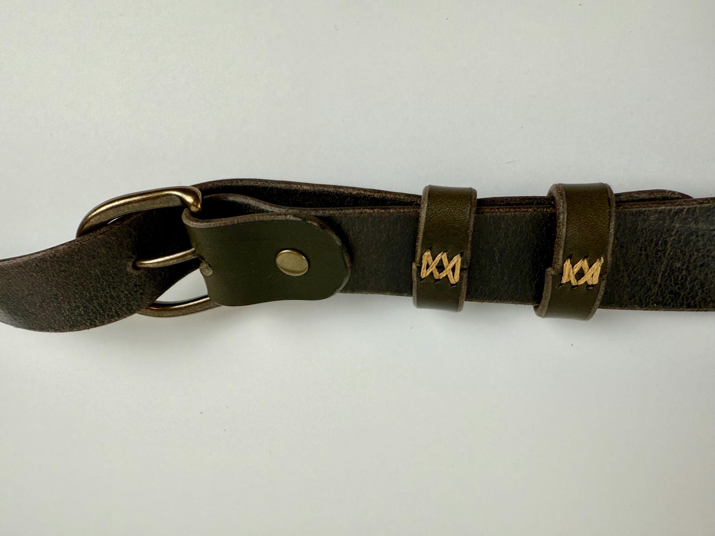 Handmade Green Leather Cross-body Purse with Wooden Side Panels and Celtic Pyrography - Hand-Stitched