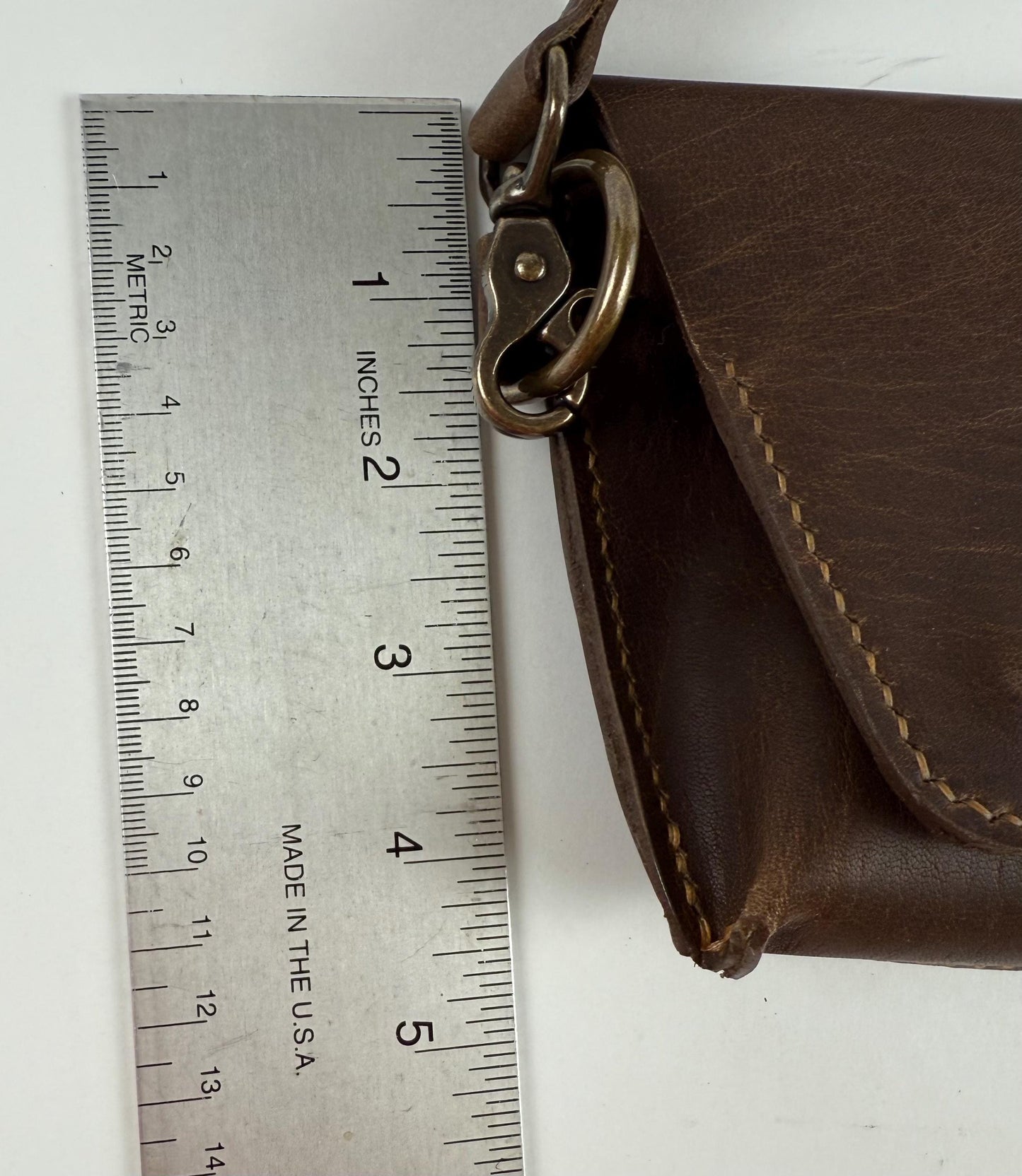 Handmade Petite Leather Crossbody Bag / Sling Bag - Horween Leather - Hand-Stitched