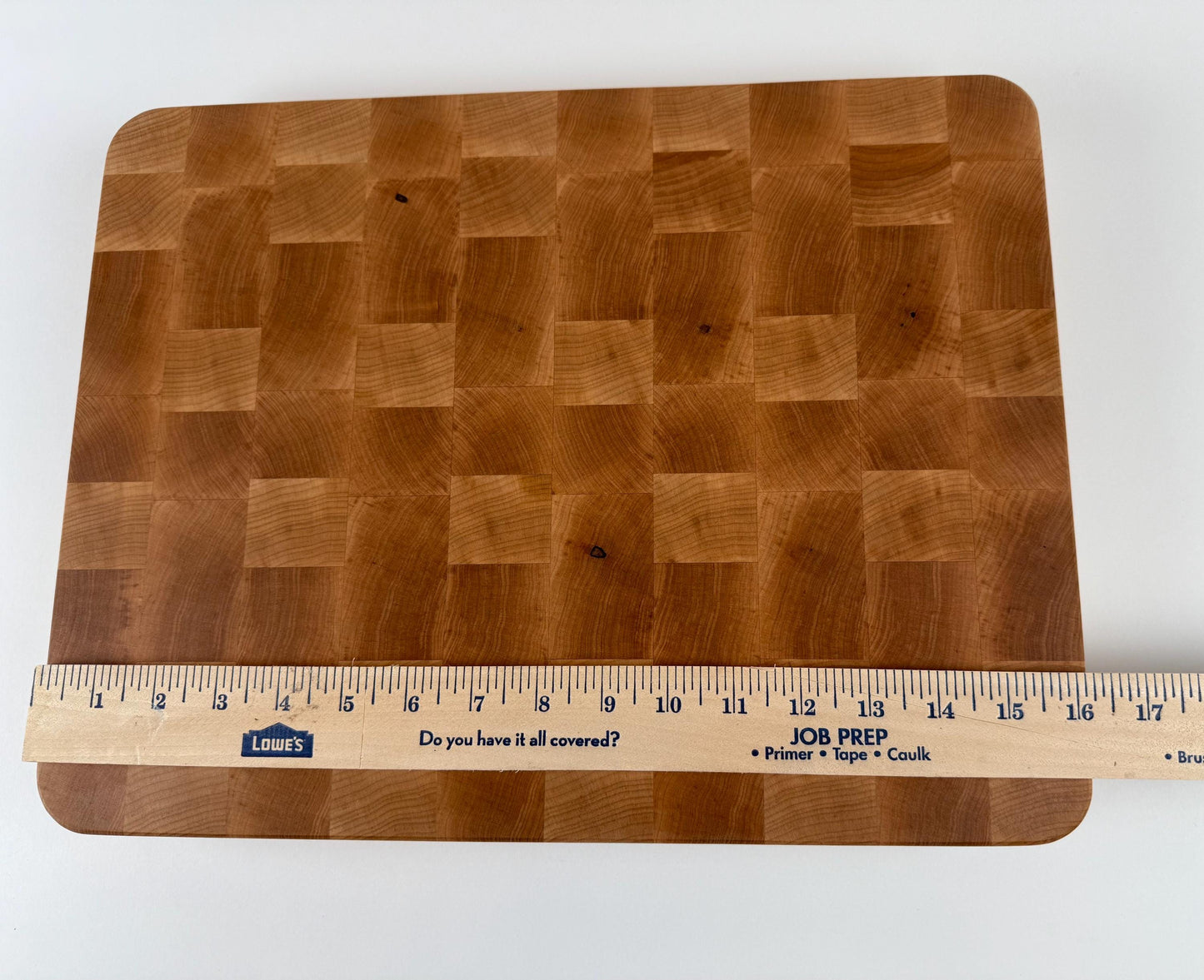 Handmade End-grain Cutting Board, Solid Maple, 1.75-inch Thick, Heavy Duty, built-in handles